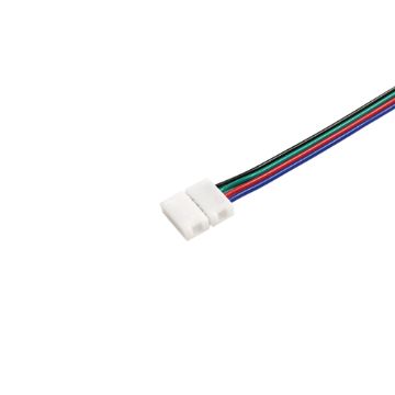 Ficha Con Cable Para Unir Tiras De Led 10mm RGB