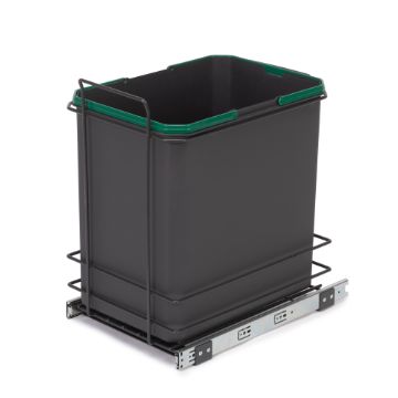 Emuca - Cubos de basura para cajón, cubos de reciclaje con base