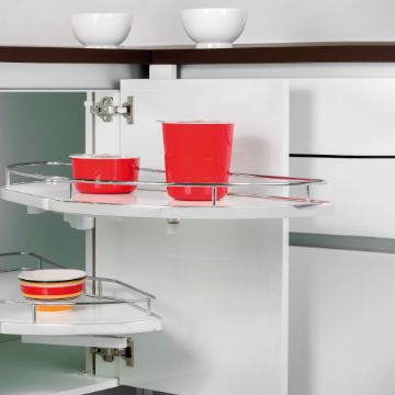 Emuca Rinconero extraíble ángulo para muebles de cocina Supra, montaje mano  izquierda, Acero, Cromado